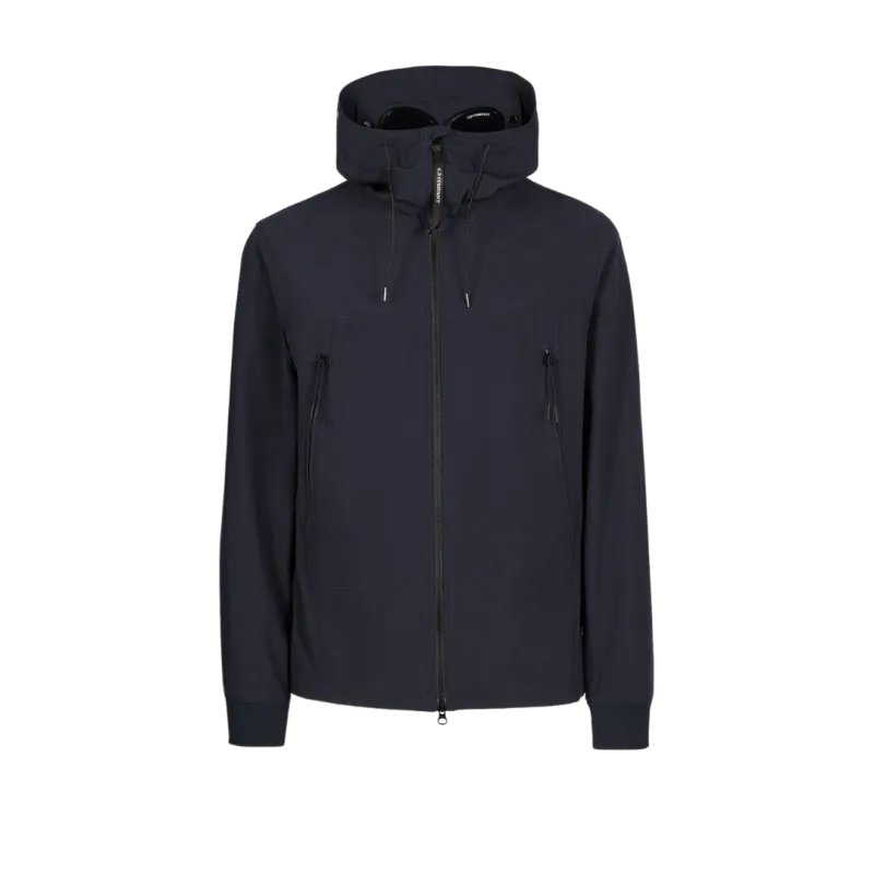 CP Soft Shell Hooded Jacket Navy Blue Glasses