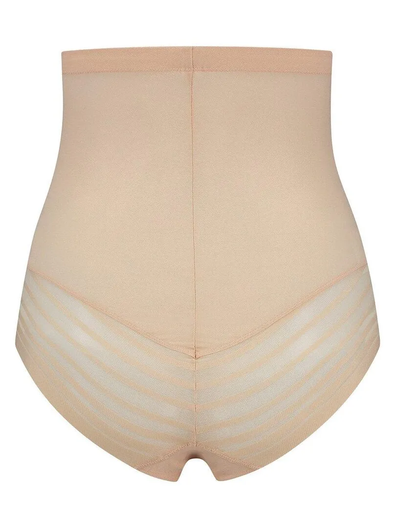 High-Waisted Beige Shaping Firm Control Shorts.