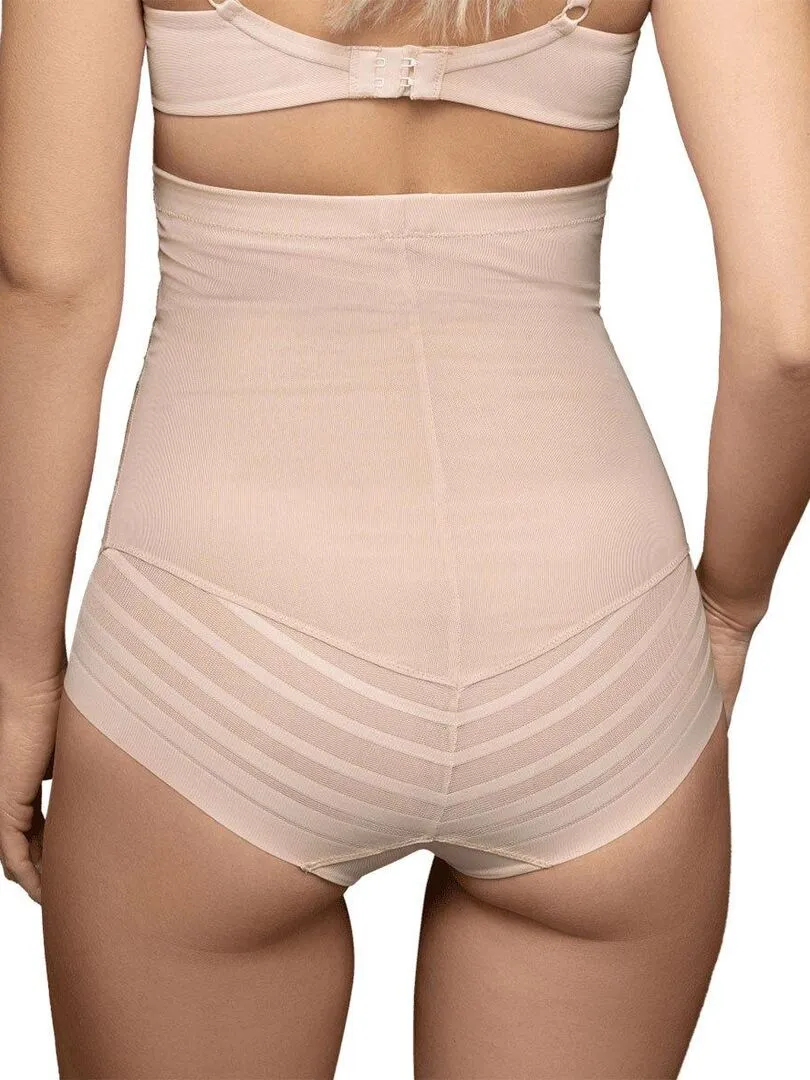 High-Waisted Beige Shaping Firm Control Shorts.