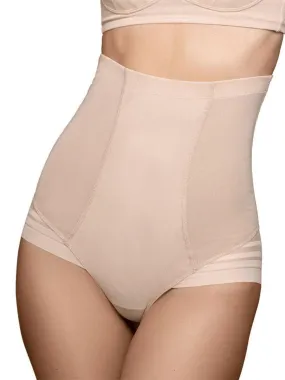 High-Waisted Beige Shaping Firm Control Shorts.