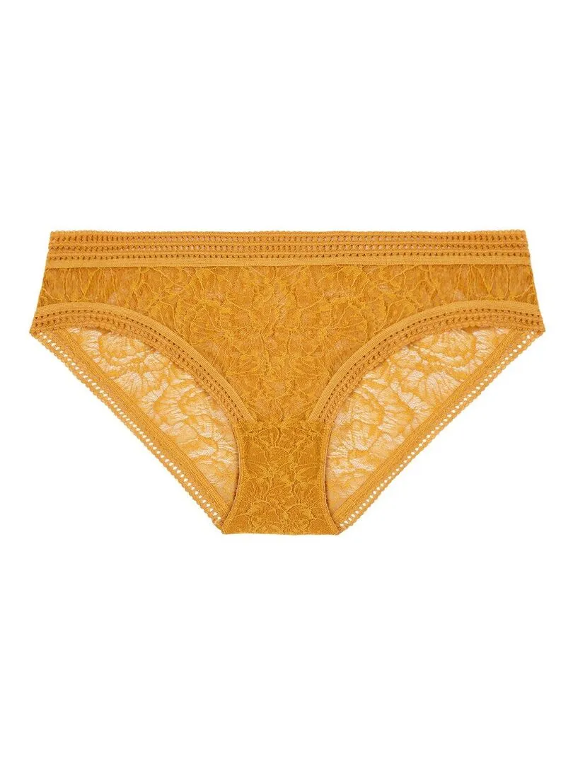 Glamour lace Air de Lou shorts - Yellow