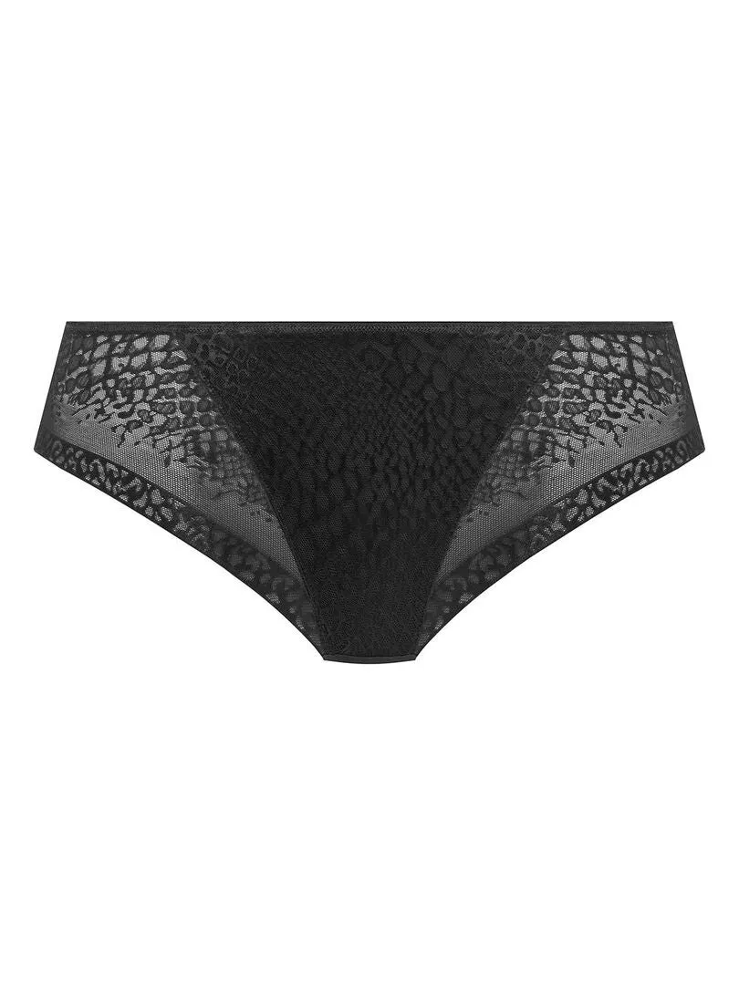 Microfiber and lace snake effect Culotte Envisage - Black.