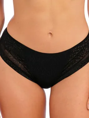 Microfiber and lace snake effect Culotte Envisage - Black.