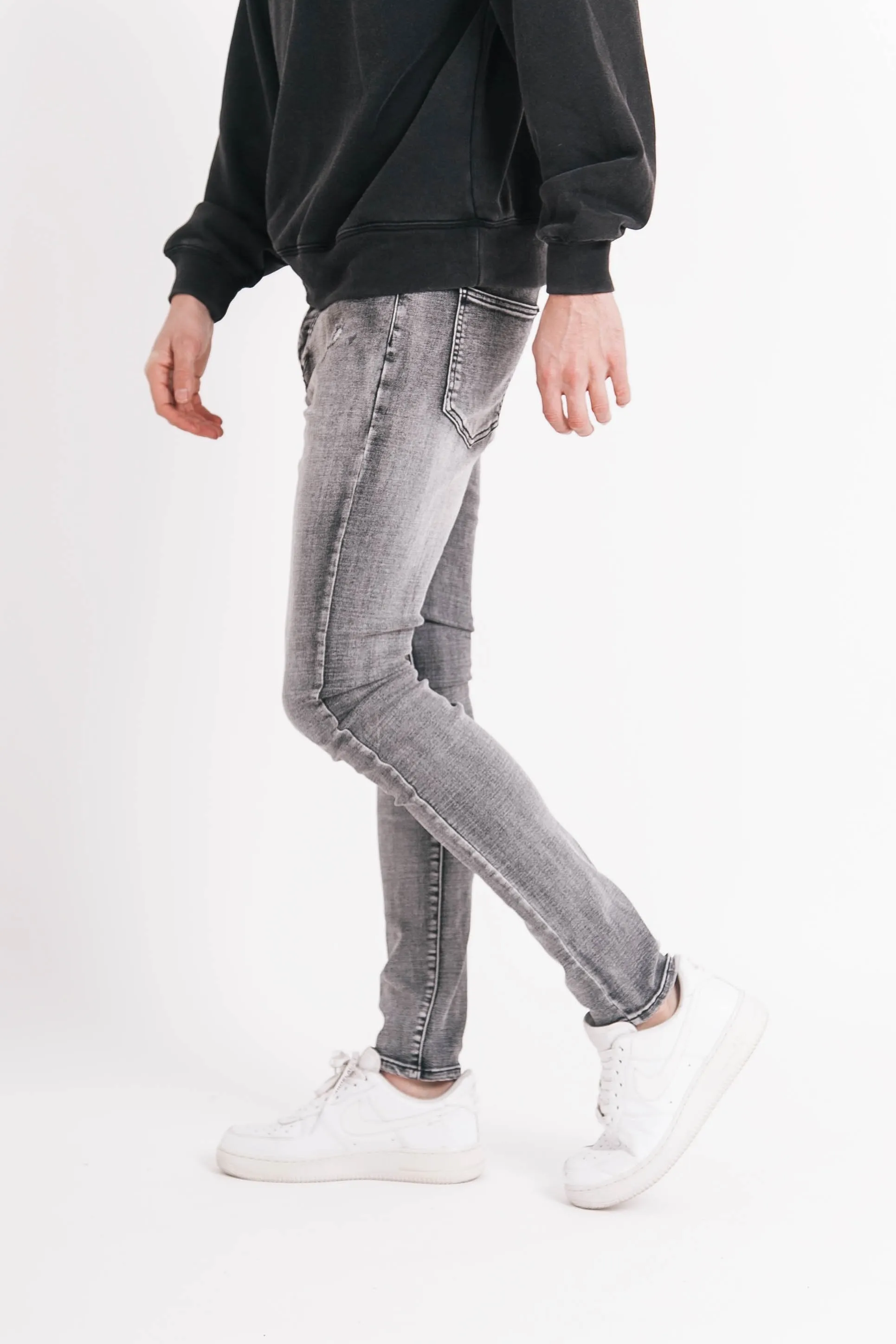 Dark Grey Washed Jeans