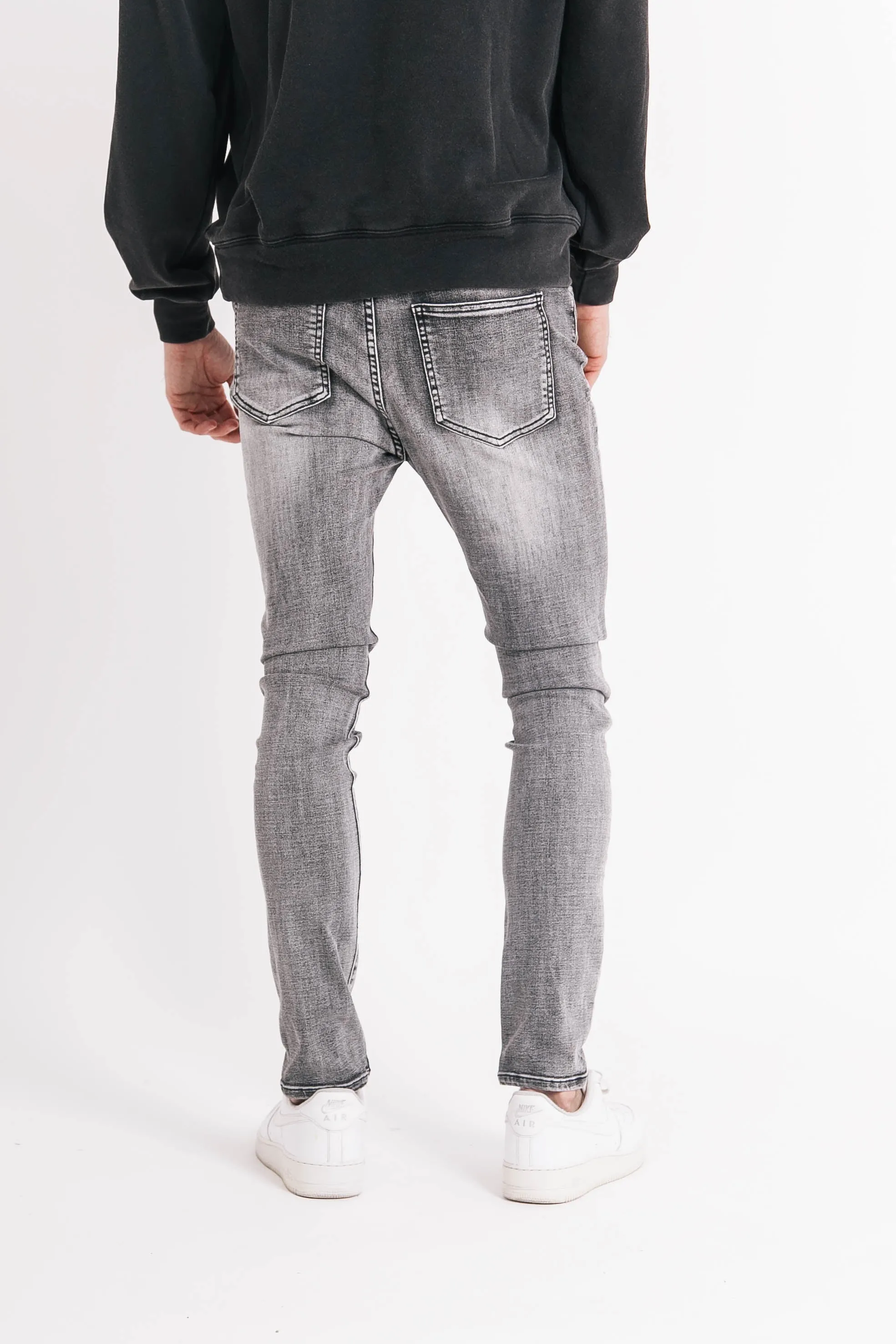 Dark Grey Washed Jeans