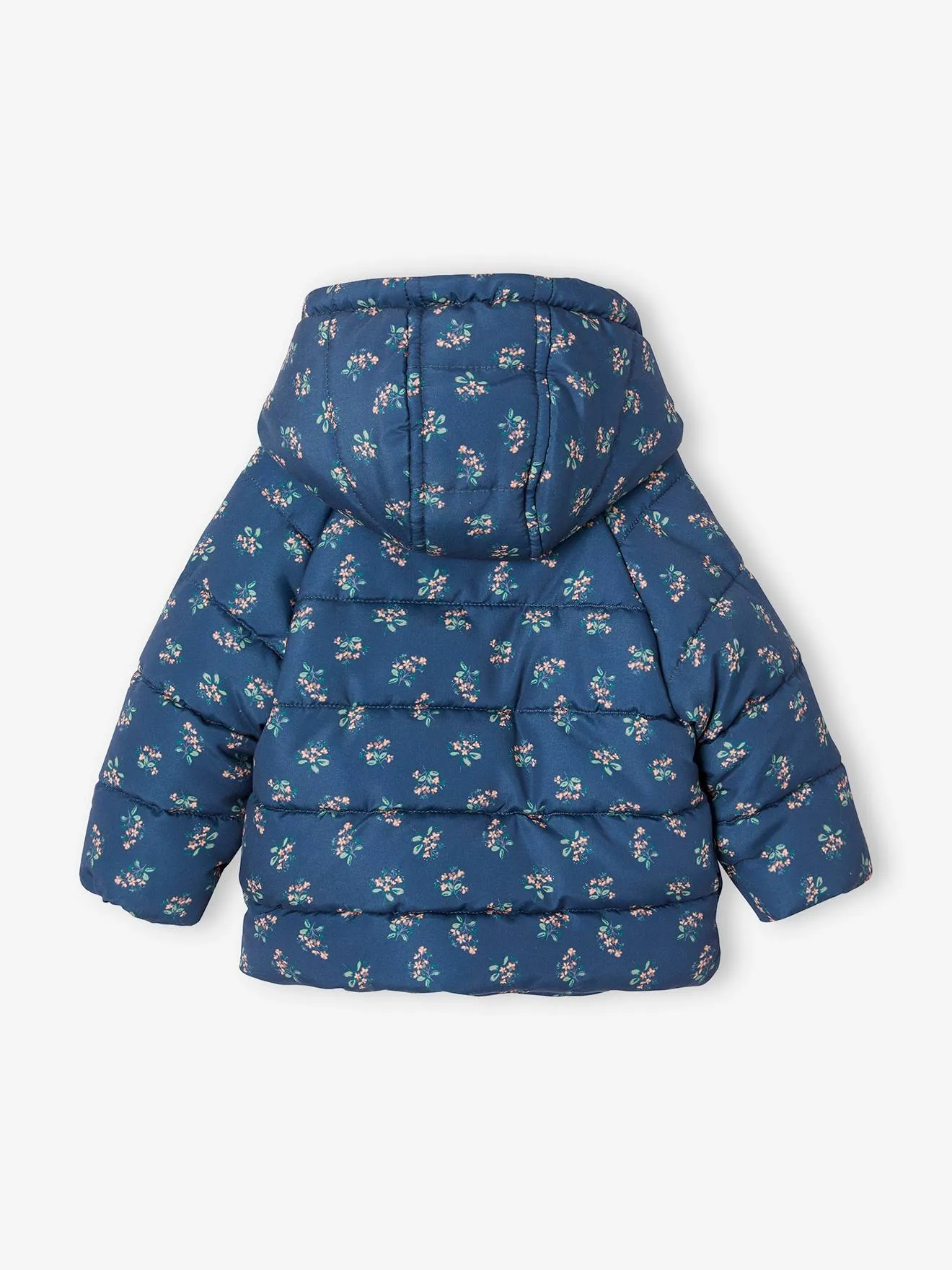 Slate Blue Asymmetric Baby Padded Jacket - Vertbaudet