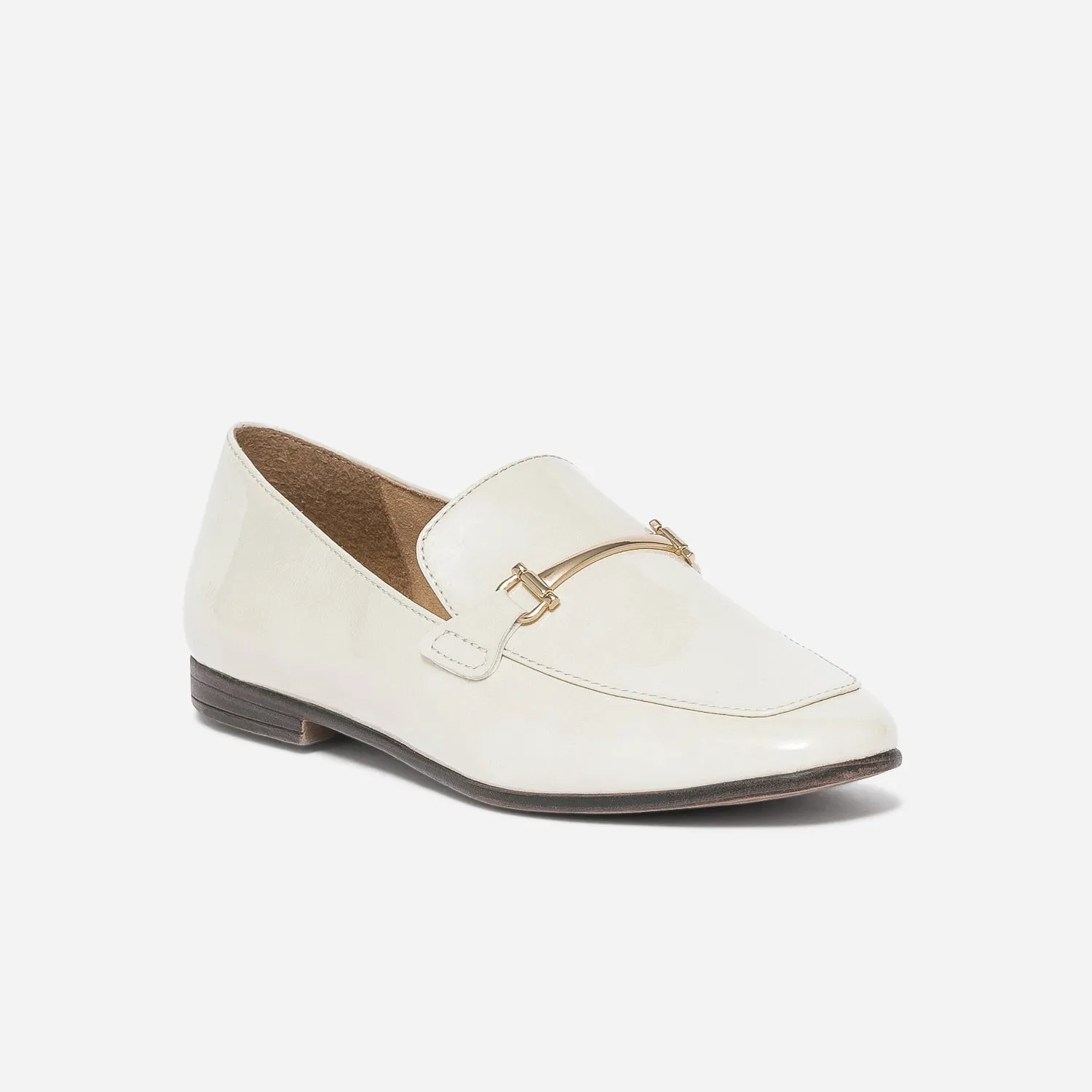 Ecru Patent Moccasin - Women's Loafers/Slippers | ERAM