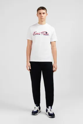 Eden Park white double logo t-shirt.