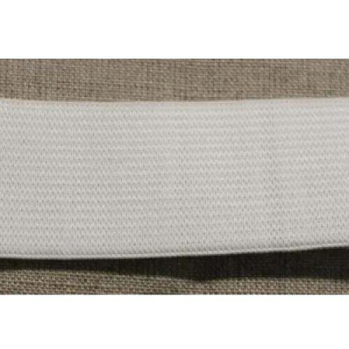 Elastic classic white belt, 30mm