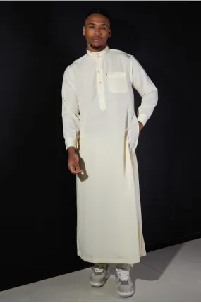 Set 2 pieces qamis + beige trousers