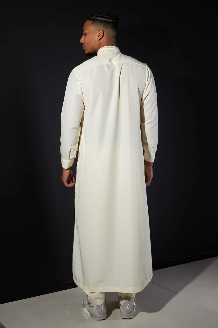 Set 2 pieces qamis + beige trousers