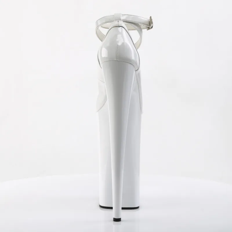 White 25cm Heel Platform Fetish Pumps