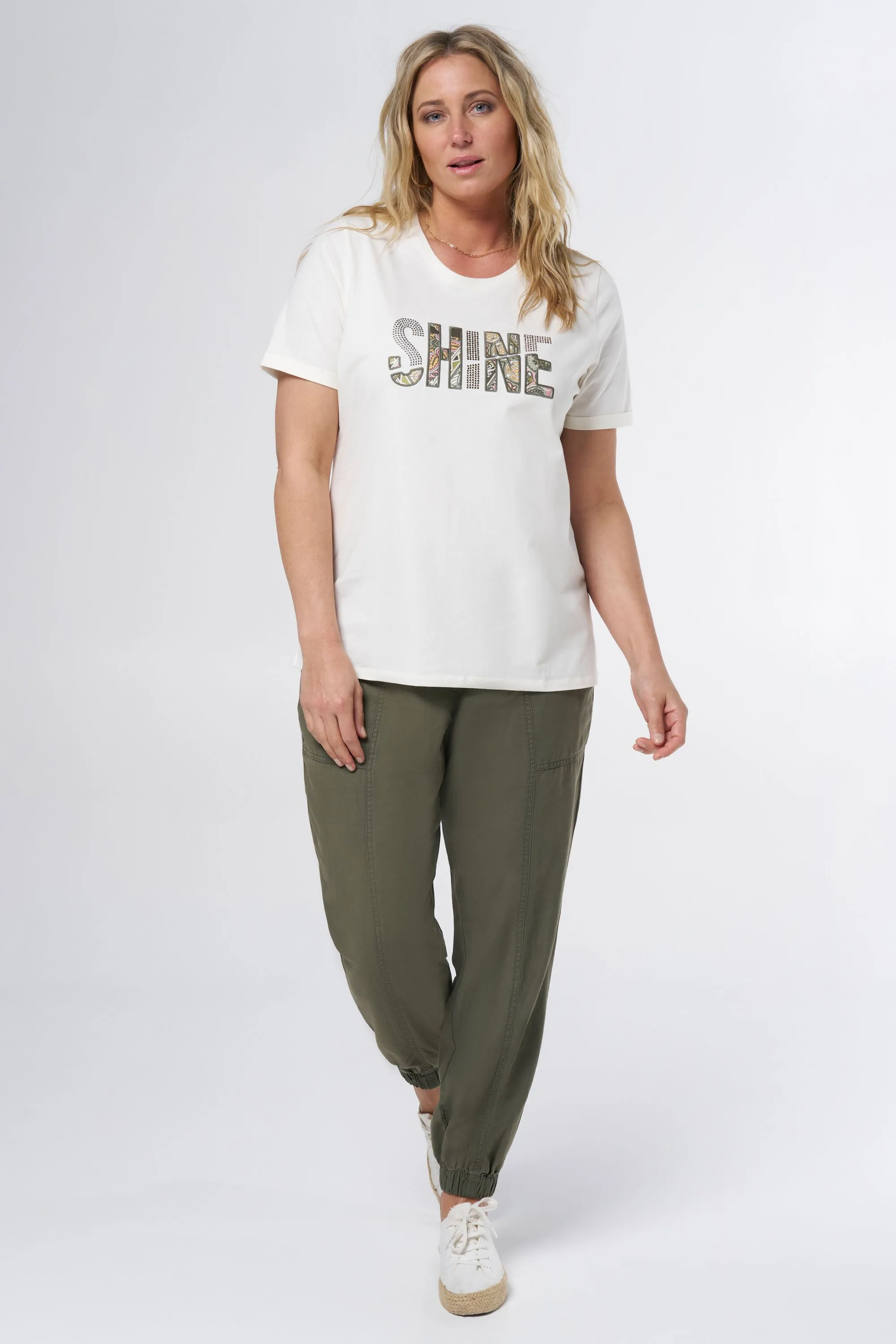 Women's T-shirt with 'Shine' Inscription | MS Mode