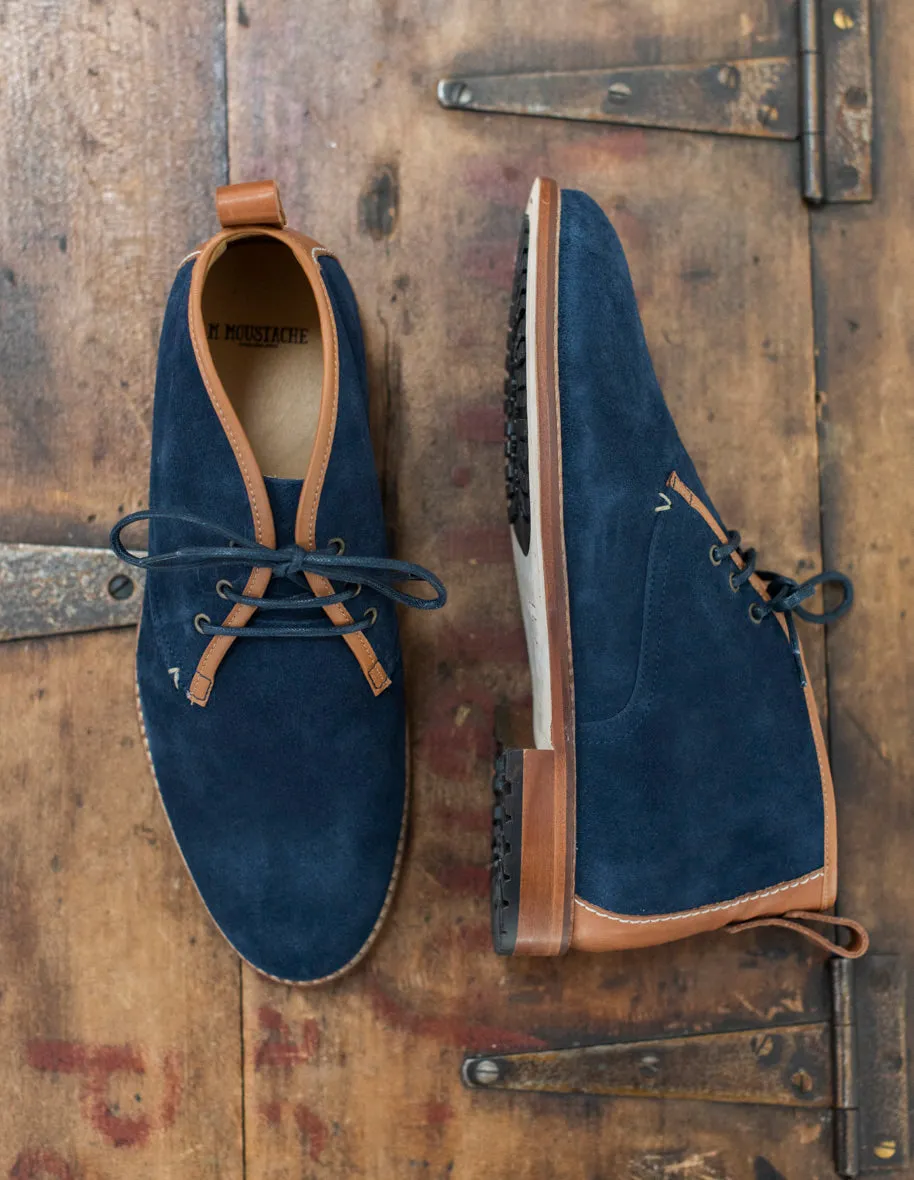 Fernand Ankle Boots - Navy Suede