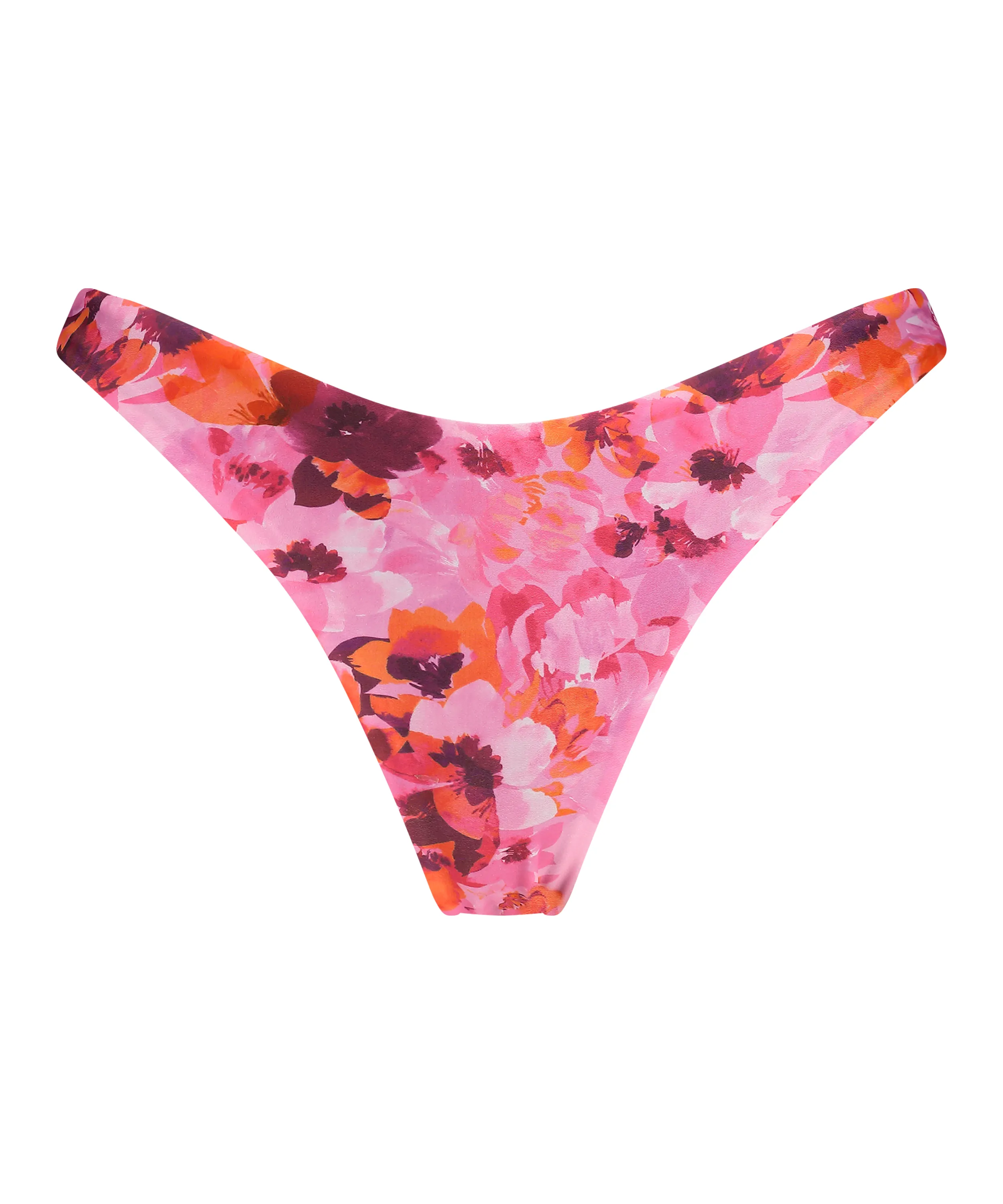 Floral Bikini Bottoms with Cut-out Design