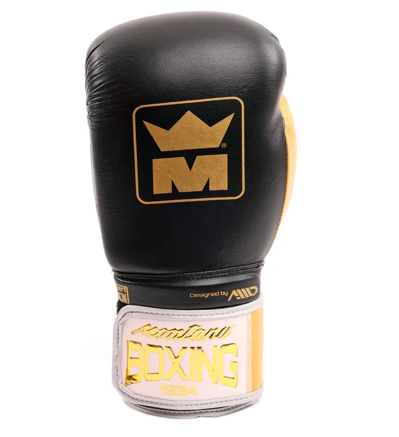 Montana Victory Black/Gold Boxing Gloves.