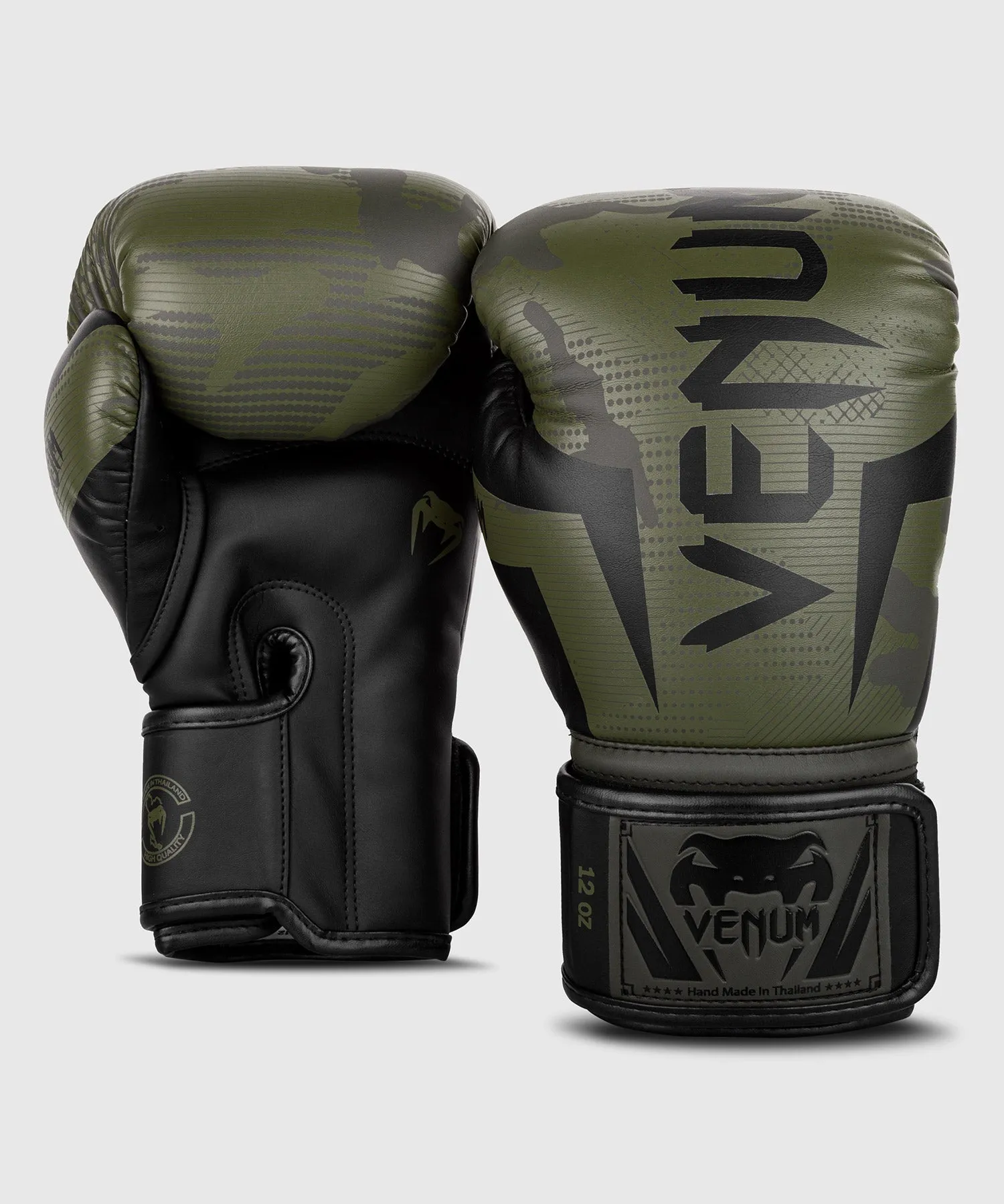 Venum Elite Camouflage Khaki Boxing Gloves