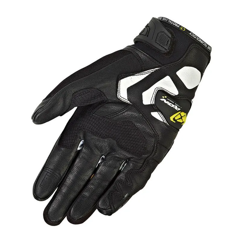 Rs Rise Air IXON Black/White Motorcycle Gloves - MAXXESS.FR, Summer Motorcycle Gloves