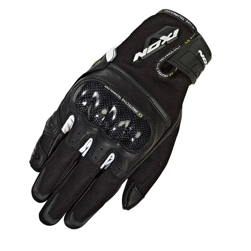 Rs Rise Air IXON Black/White Motorcycle Gloves - MAXXESS.FR, Summer Motorcycle Gloves