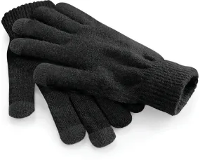 Gants tactiles noirs tricotés B490 - compatibles écrans tactiles - acheter en ligne.