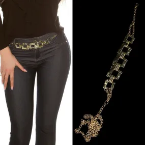 Gold fashion chain belt for women - GILLA