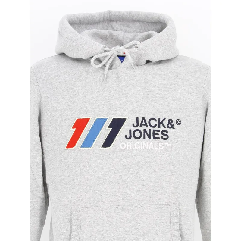 Jack & Jones Gray Jorslope Hoodie Sweatshirt