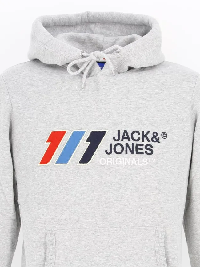 Jack & Jones Gray Jorslope Hoodie Sweatshirt