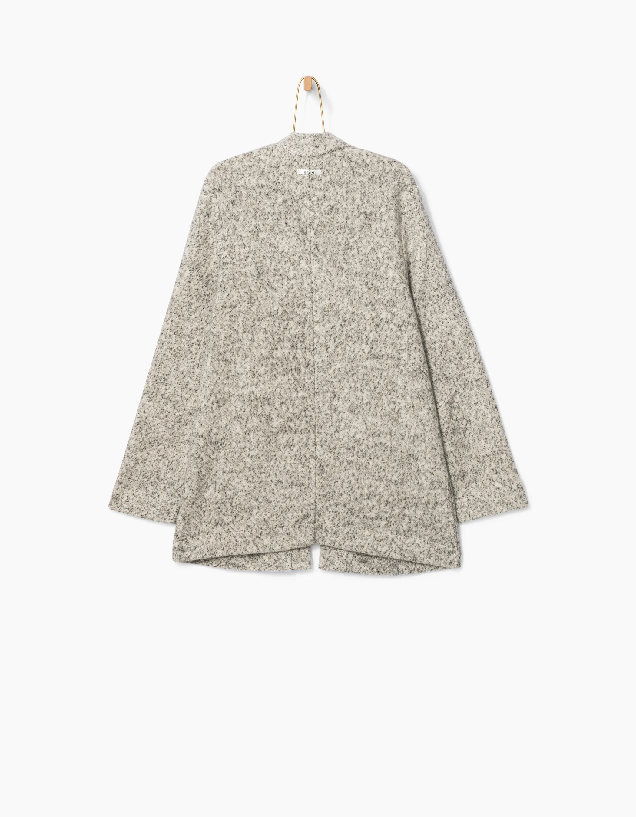 Gray zip pocket girl's cardigan.