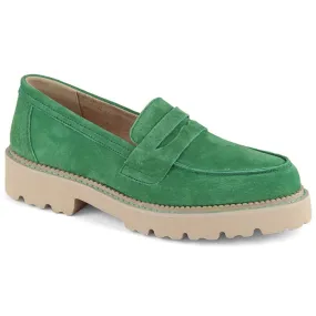 Green Filippo DP6090 suede leather women's loafers.