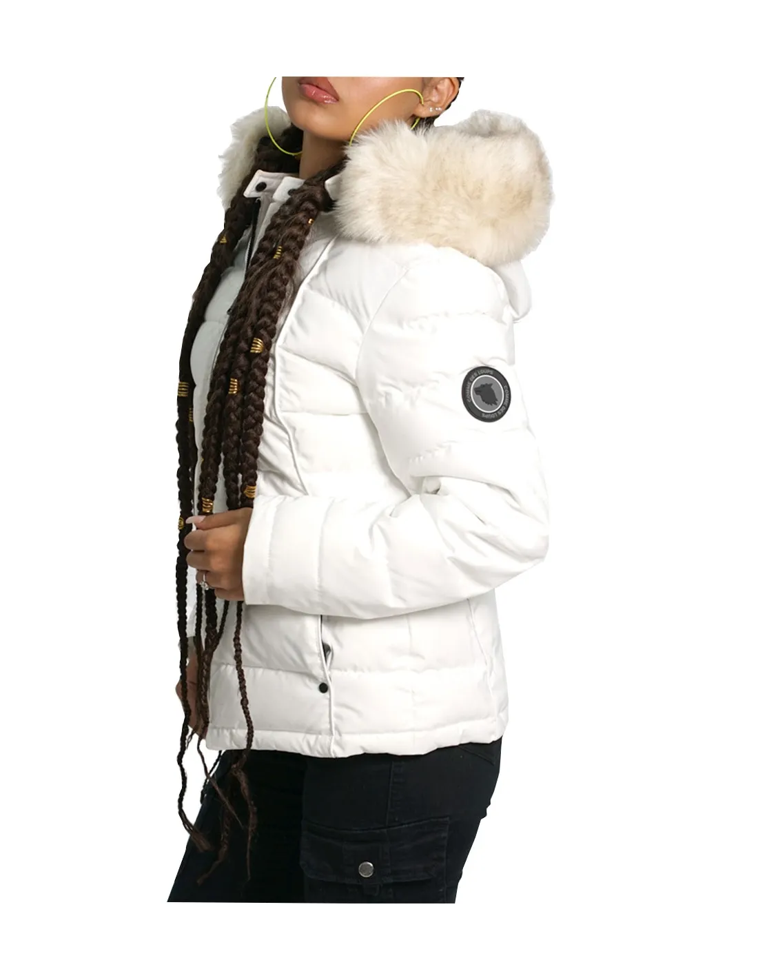 Heated White Comme Des Loups Ref 51281 Puffer Jacket