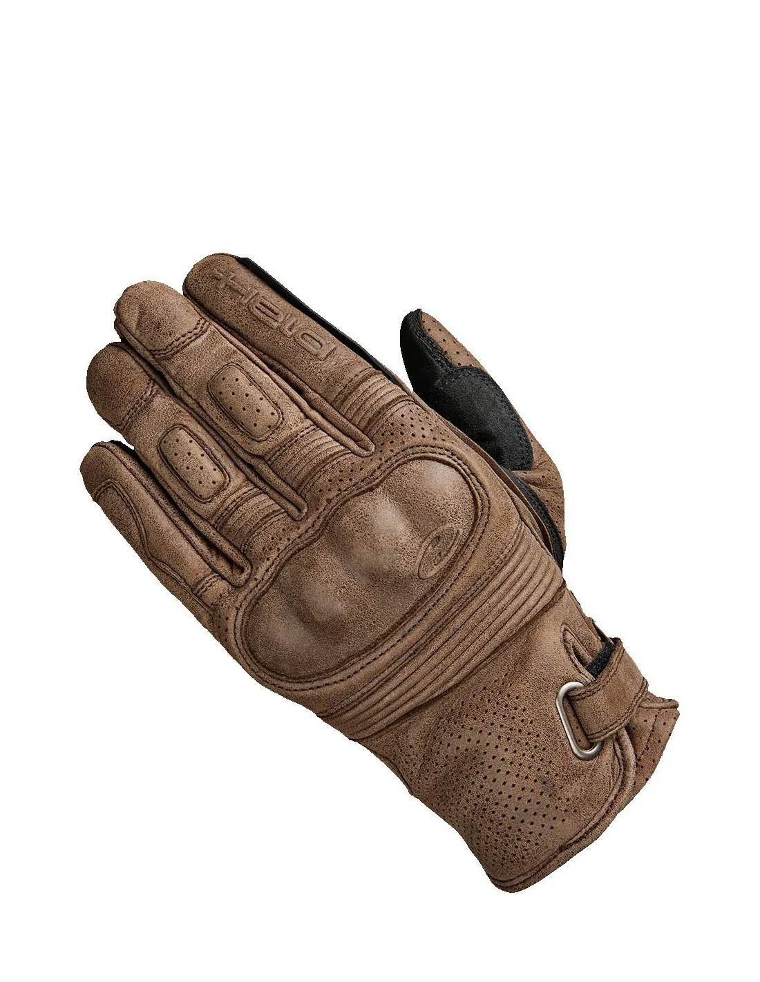 Held Burt leather motorcycle gloves, dark brown ref_50109.