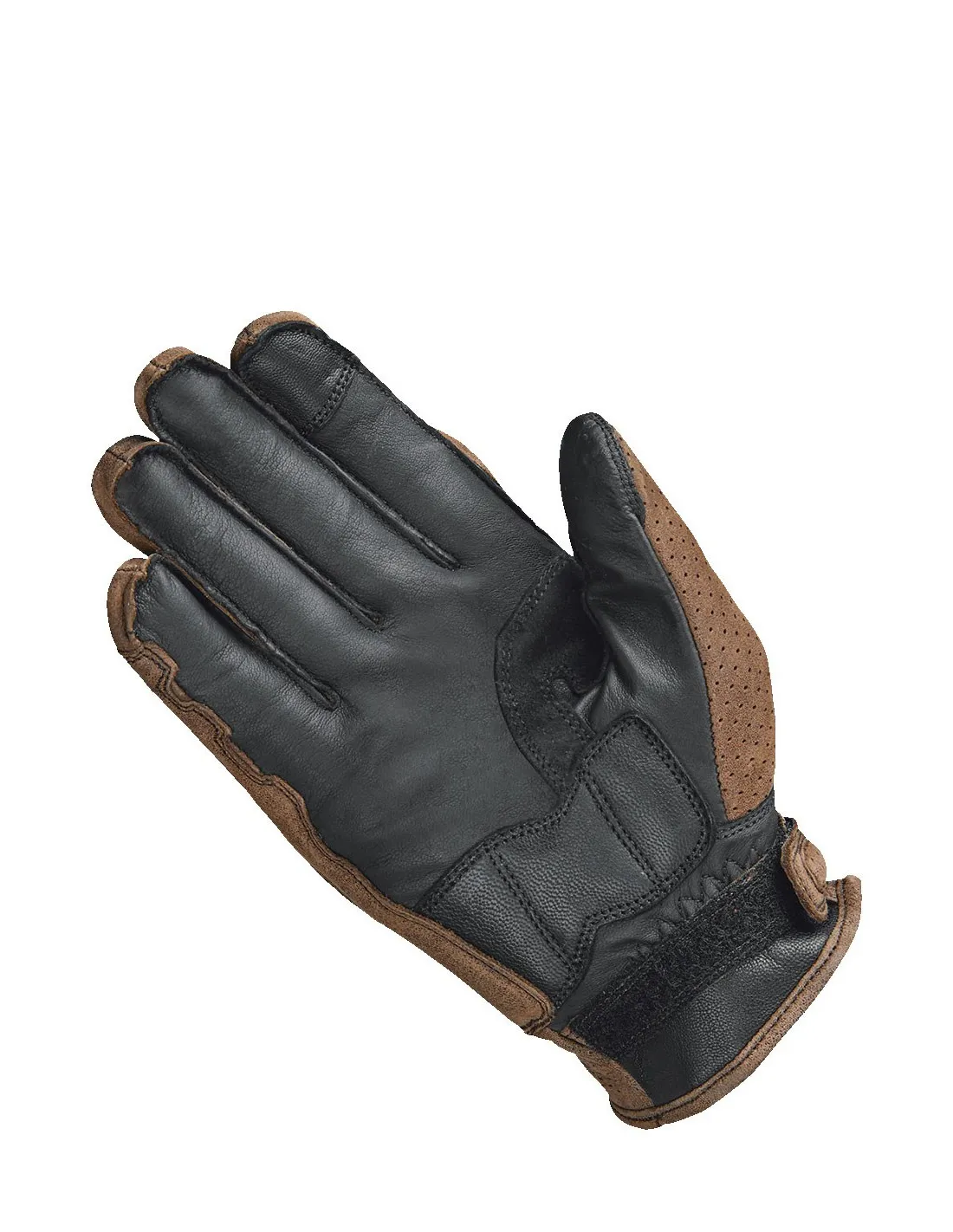 Held Burt leather motorcycle gloves, dark brown ref_50109.