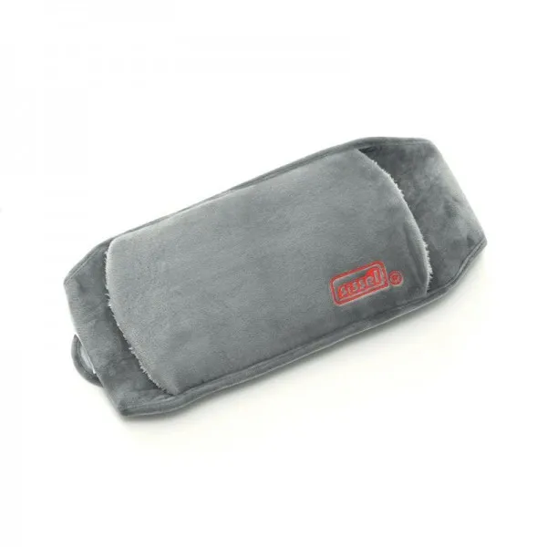 Hot water bottle cover, belt with pocket for hot water bottle.