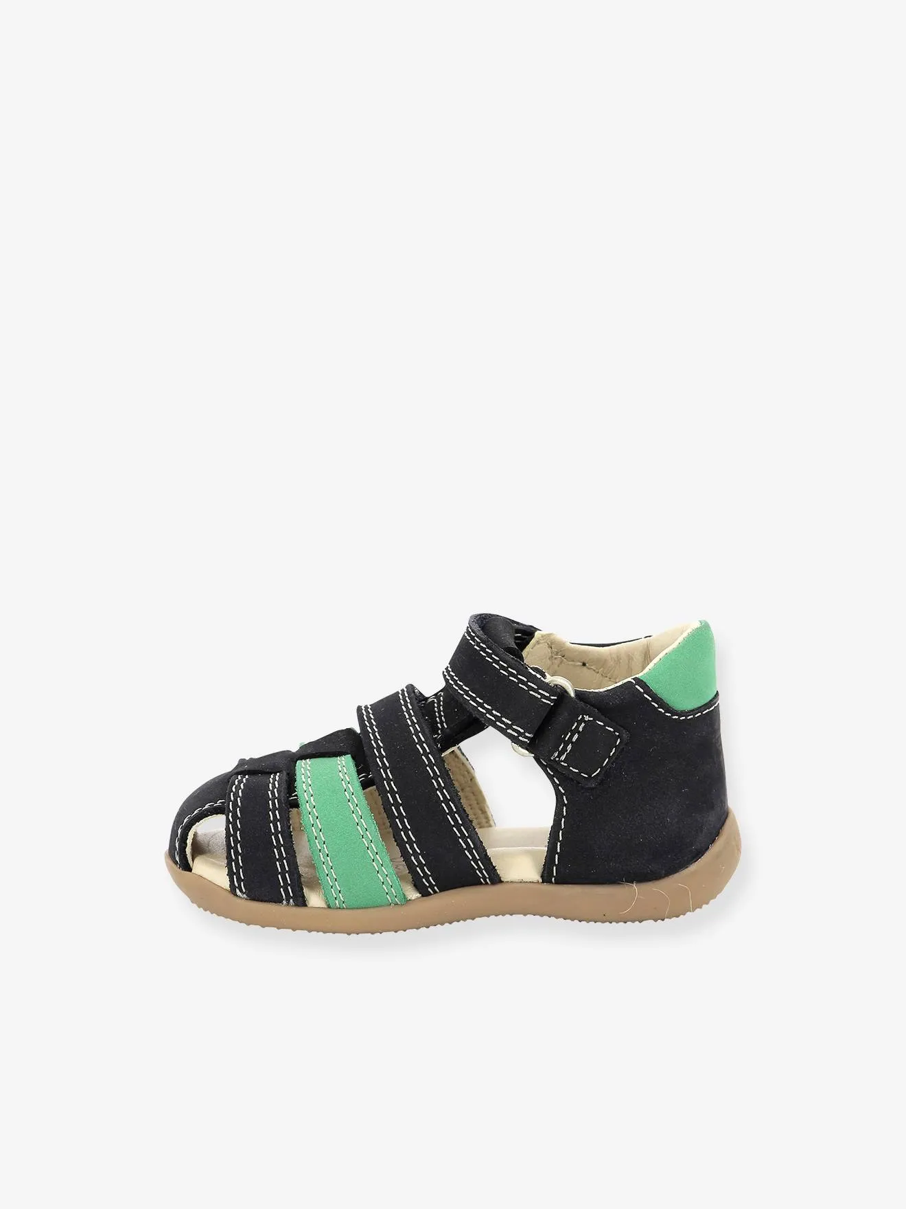 Kickers Caramel Leather Baby Sandals