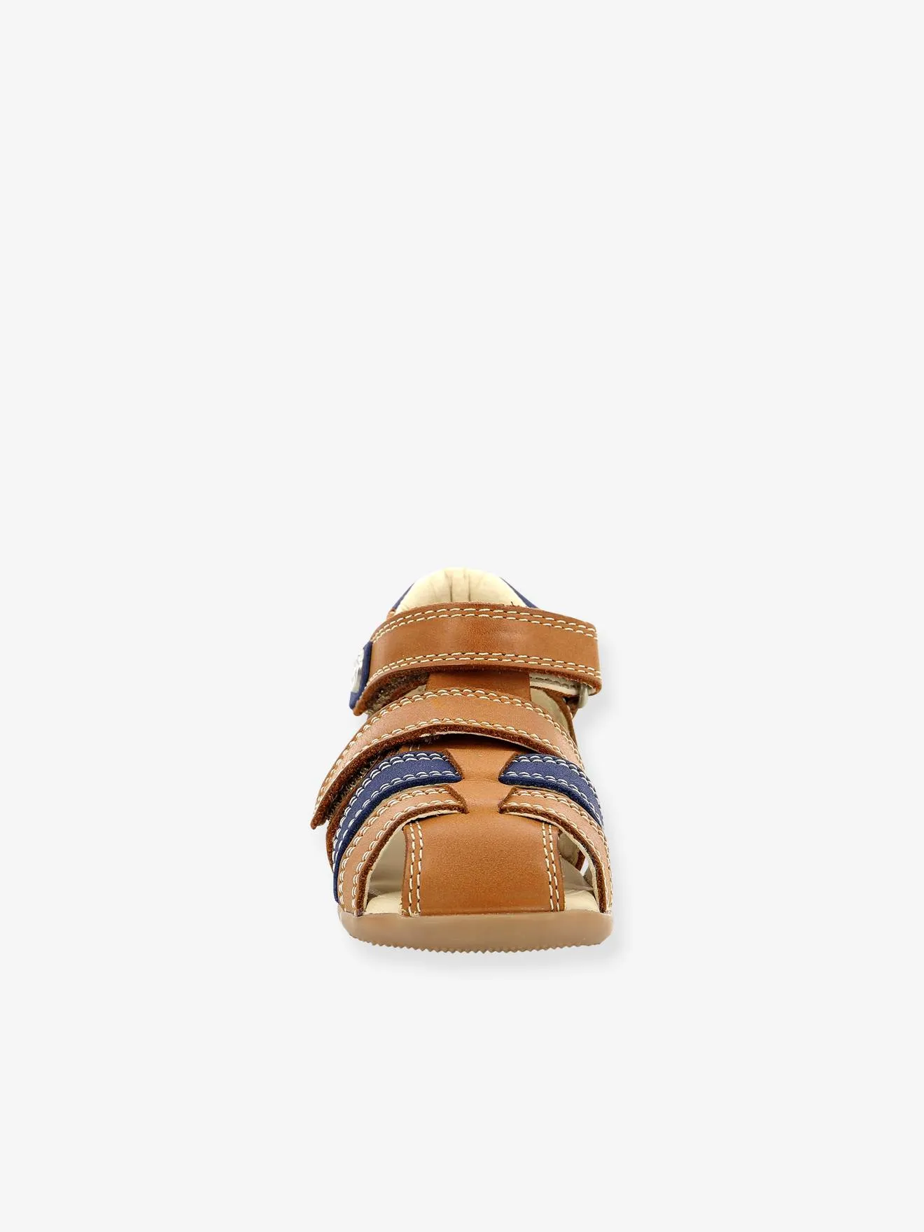 Kickers Caramel Leather Baby Sandals