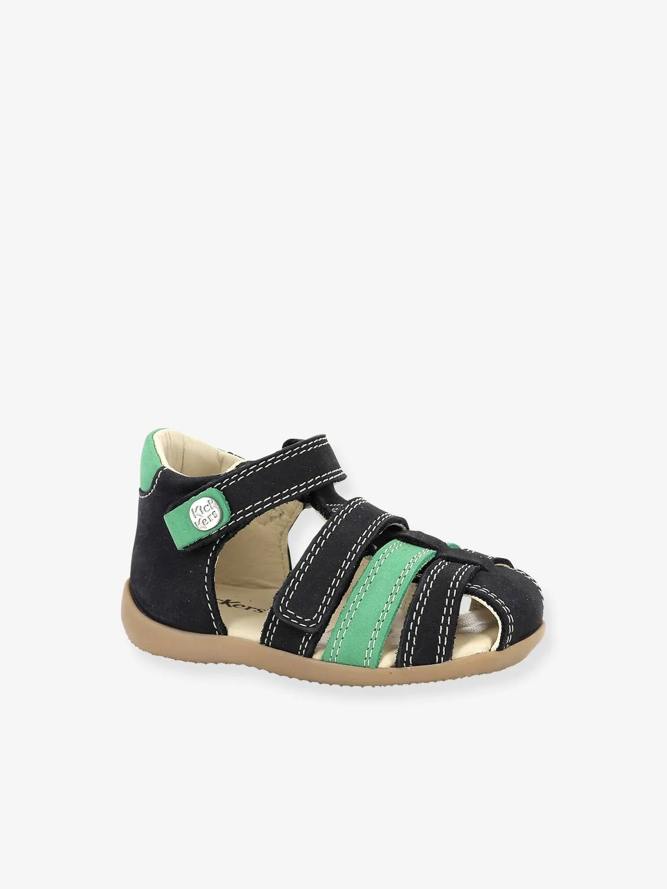 Kickers Caramel Leather Baby Sandals