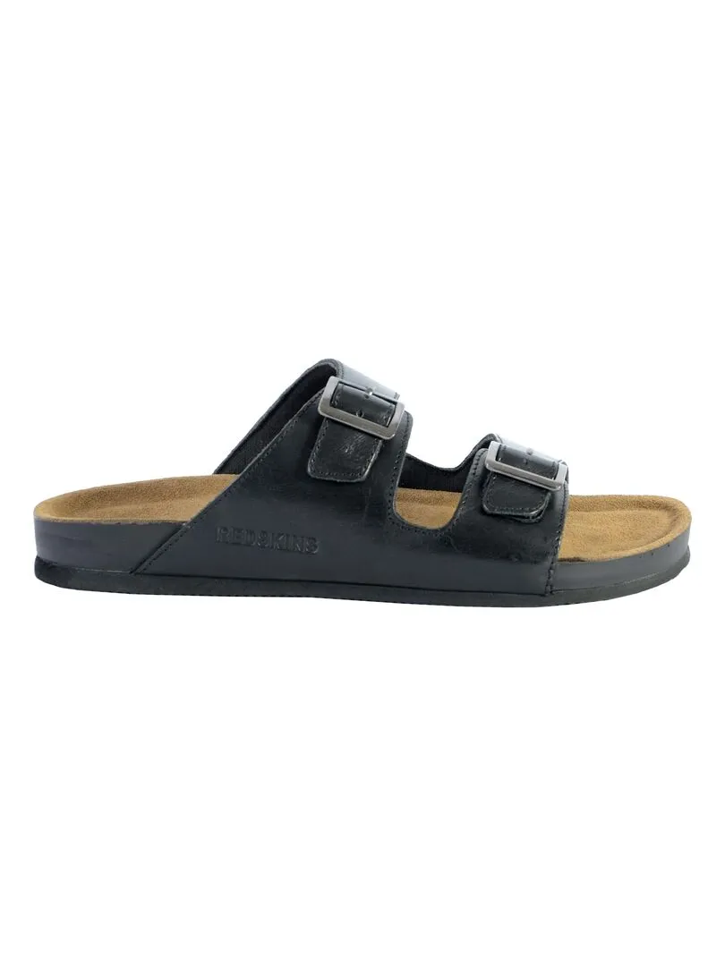 Leather Sandals Redskins California - Black