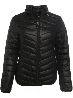 Lightweight Women's Thin Puffer Jacket - Black Black