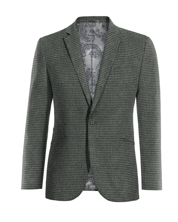 Limited Edition Dark Gray Houndstooth Tweed Jacket