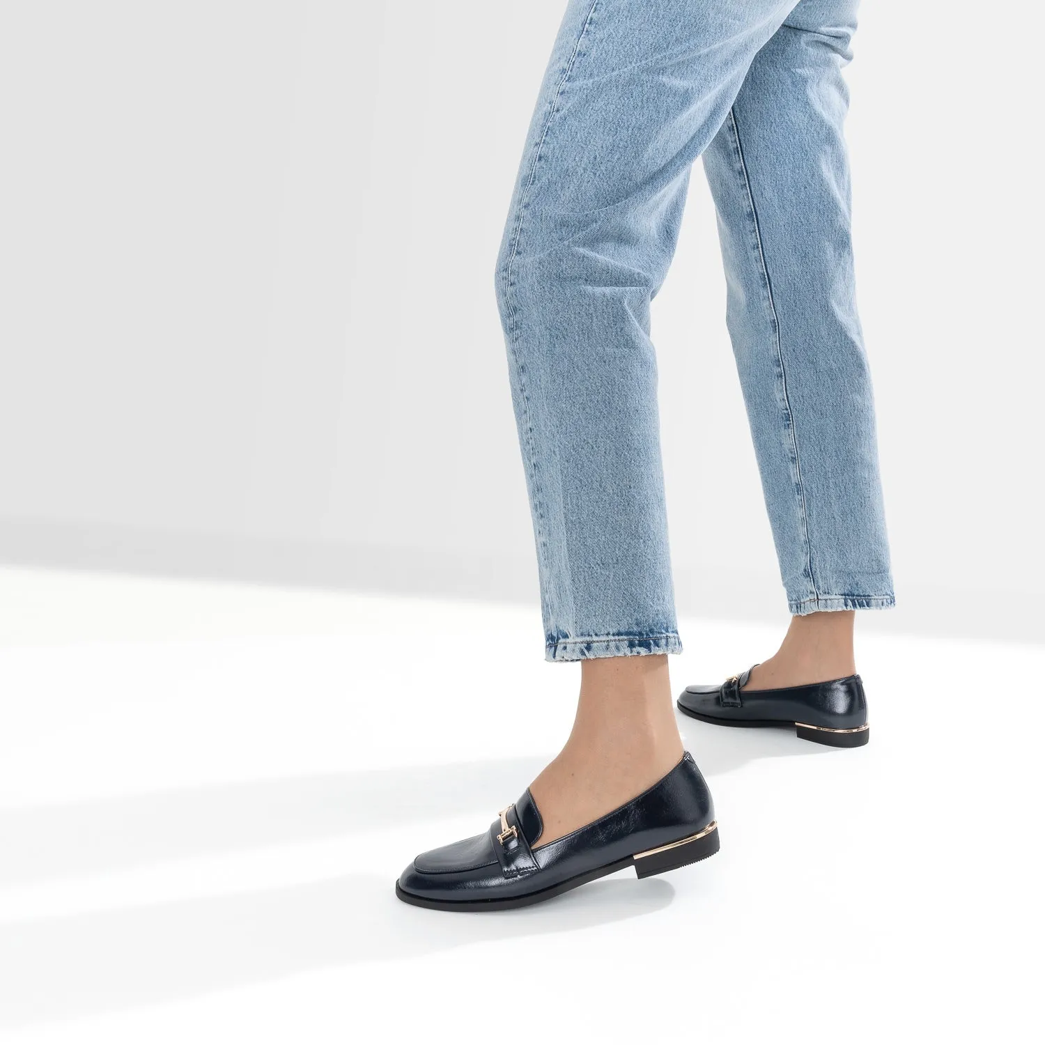 Marine Mocassins Femmes Dorés - Mocassins Dame | ERAM