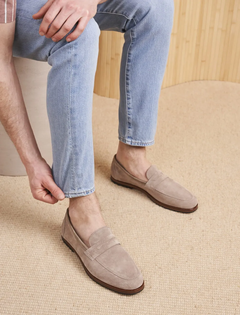 Men's Comfortable Gray Suede Loafers: The Stylish Choice