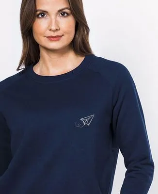 Men's Embroidered Paper Plane Sweatshirt