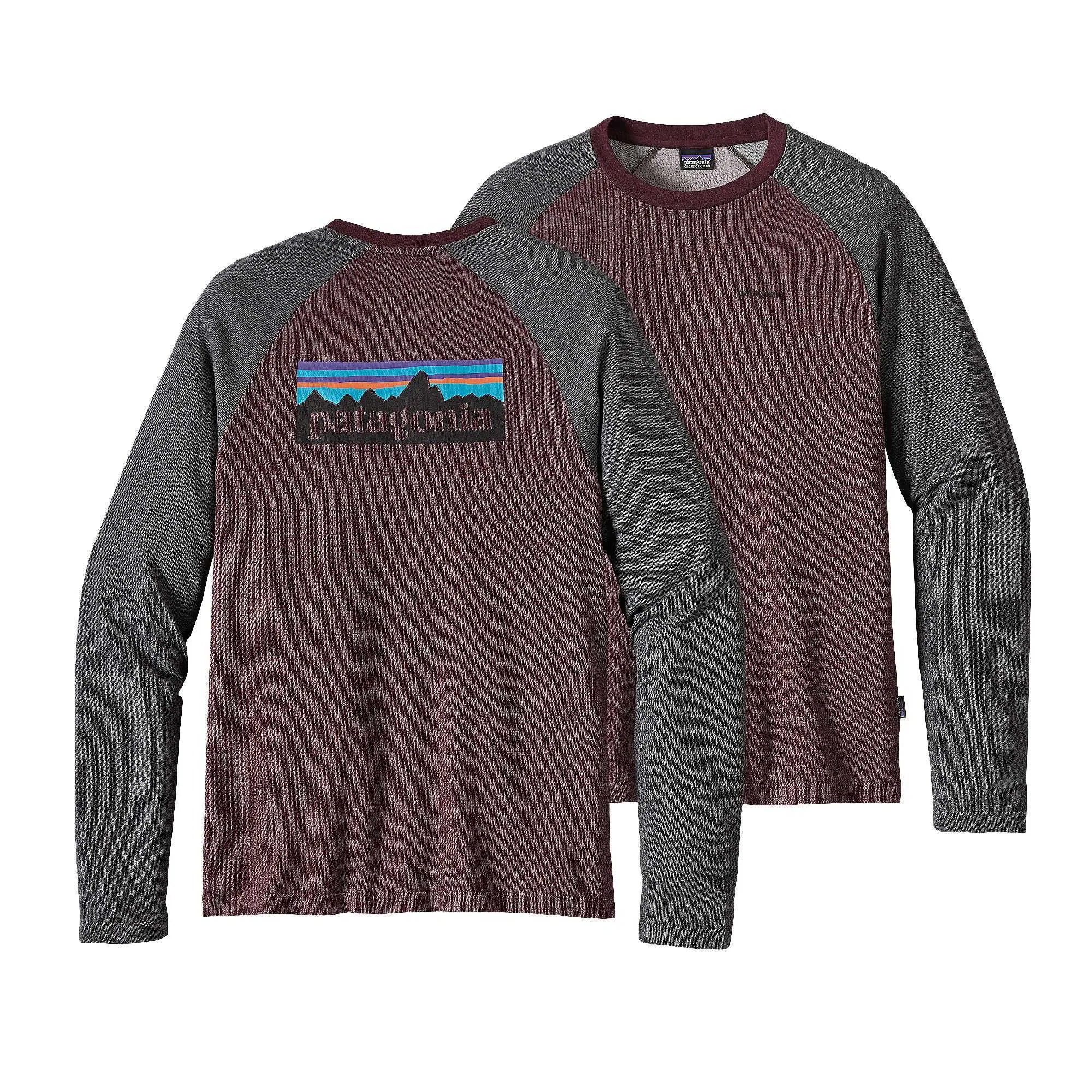 Men's P-6 Logo Lightweight Crew Sweatshirt in Dark Ruby