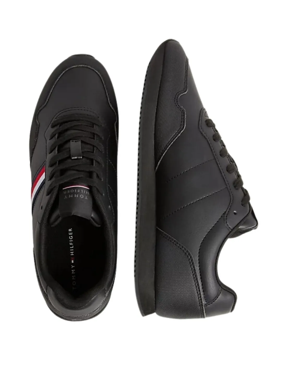 Men's Tommy Hilfiger Black Sneakers Style 61546