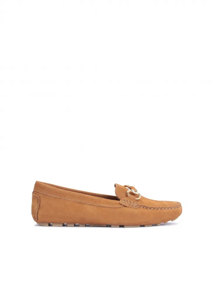 Ginger Moccasins for Ladies with Metal Buckle