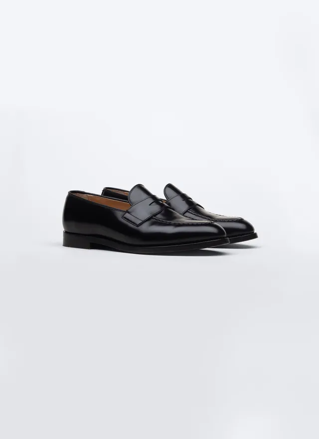 Black Leather Men's Loafers - Fursac - LMOCAS-SC99/20