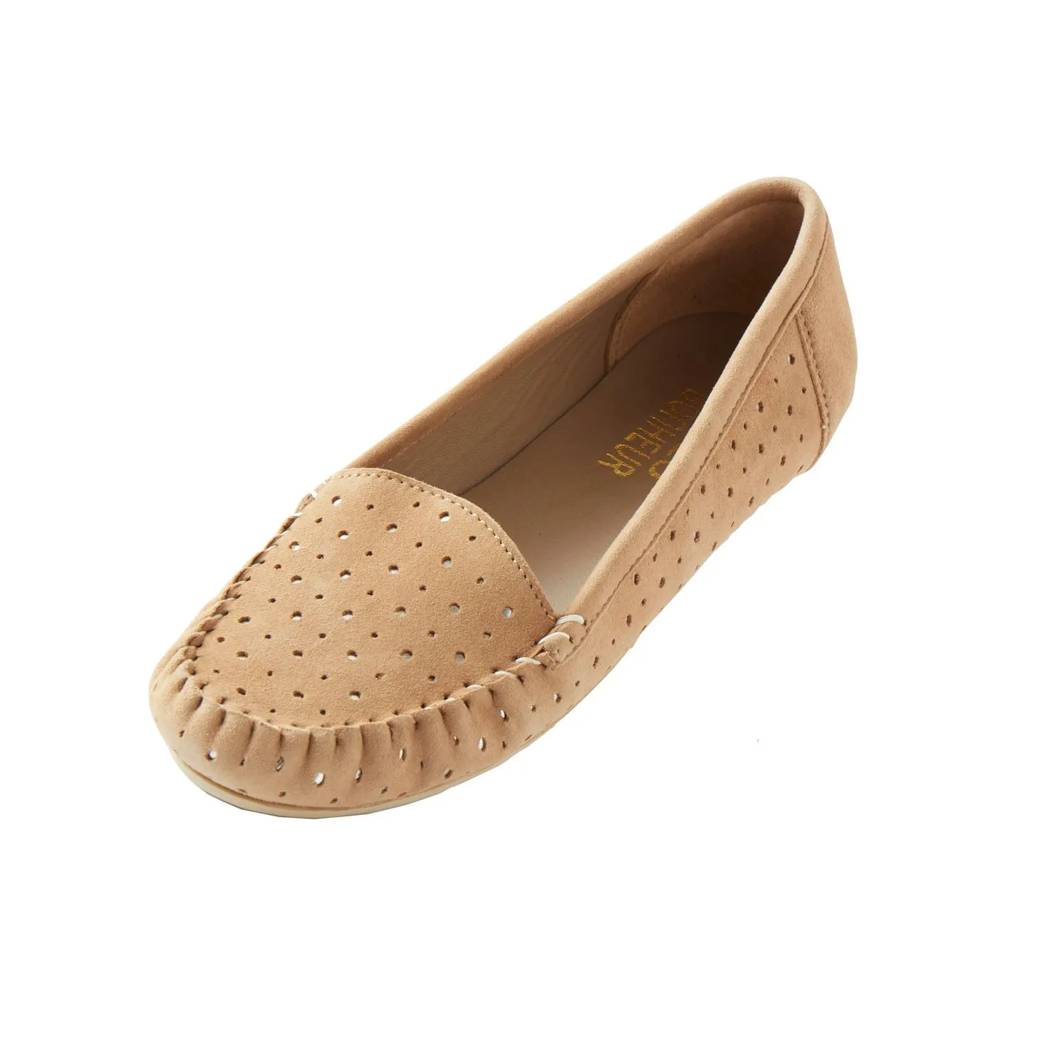 Perforated leather loafers