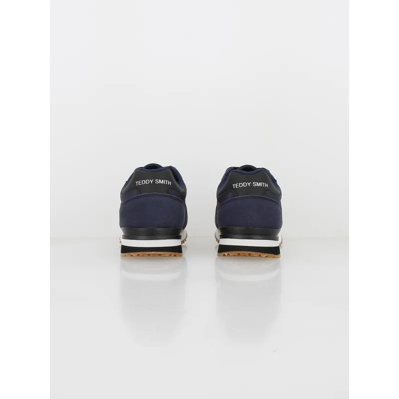 Navy Blue Men's Textile Sneakers - Teddy Smith | wimod