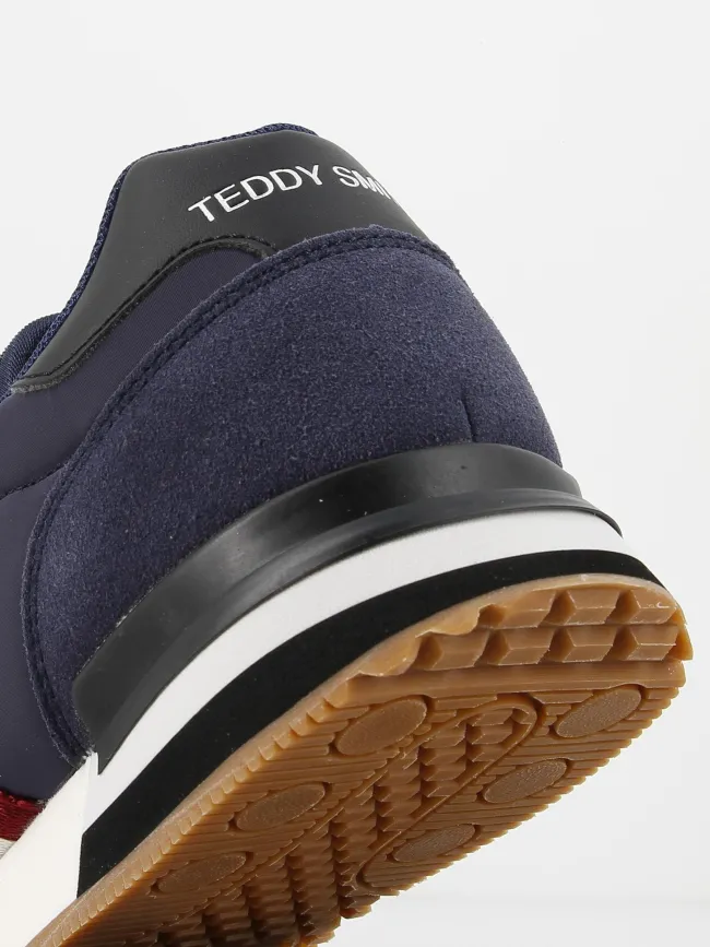 Navy Blue Men's Textile Sneakers - Teddy Smith | wimod