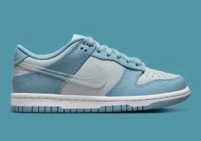 Nike Clear Blue Swoosh Dunk Low.